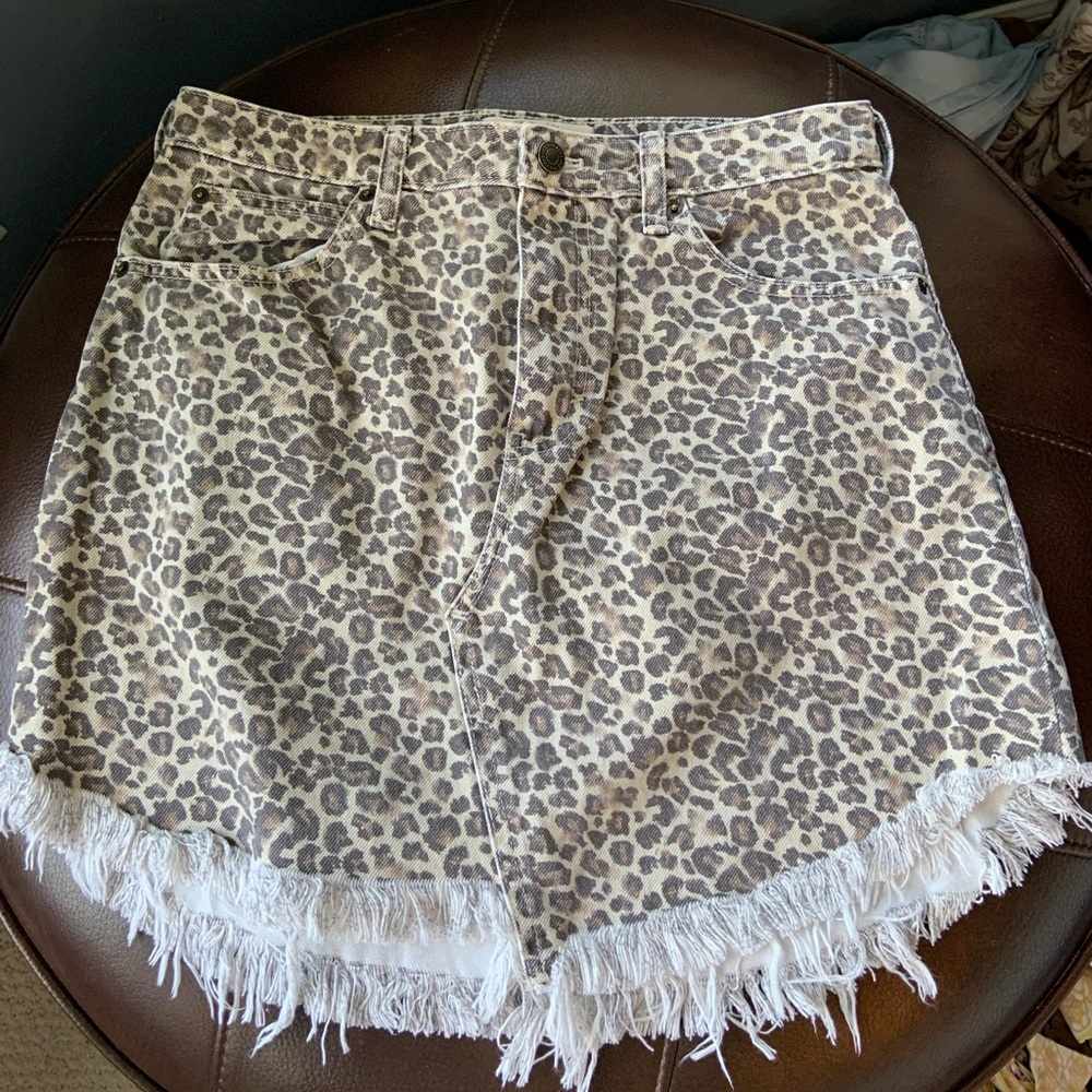 Free people cheetah print skirt